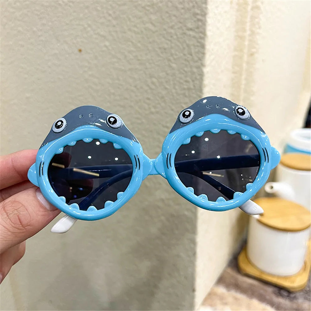 Cartoon Shark Shape Children Sunglasses UV Protection Glasses Children's Photo Props Kids Party Birthday Party Accessory Eyewear