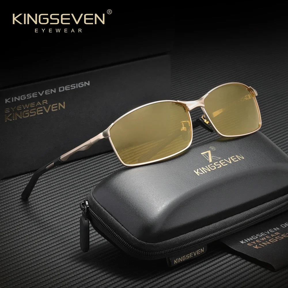 KINGSEVEN Polarized Rectangular Frame Cycling Sunglasses For Men /Women Outdoor Sport Driving Eyewear