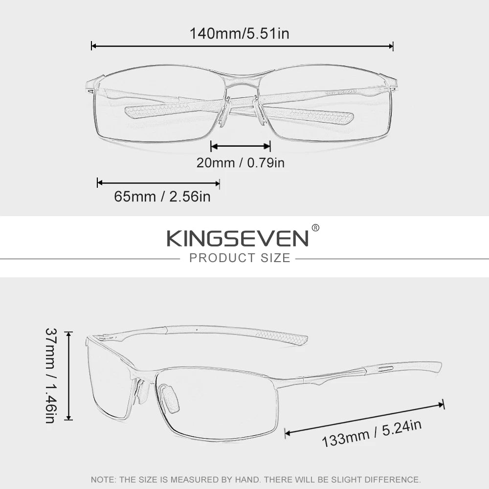 KINGSEVEN Polarized Rectangular Frame Cycling Sunglasses For Men /Women Outdoor Sport Driving Eyewear