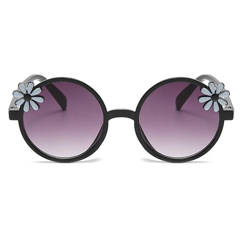 2024 New Children's Glasses Floret Anti-ultraviolet Fashion Children's Sunglasses Outdoor Shading Travel Children's Mirror