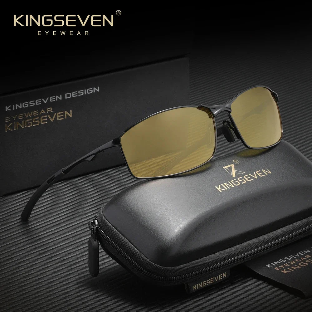 KINGSEVEN Polarized Rectangular Frame Cycling Sunglasses For Men /Women Outdoor Sport Driving Eyewear