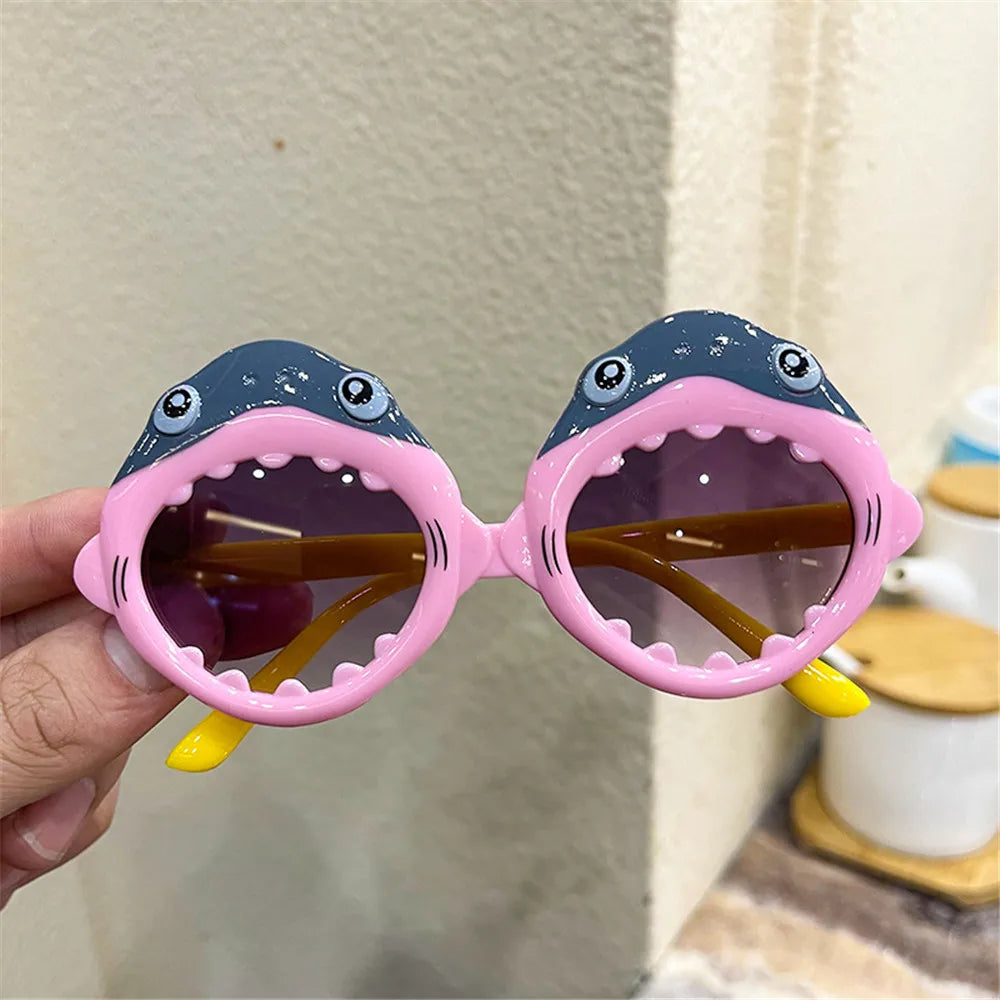 Cartoon Shark Shape Children Sunglasses UV Protection Glasses Children's Photo Props Kids Party Birthday Party Accessory Eyewear