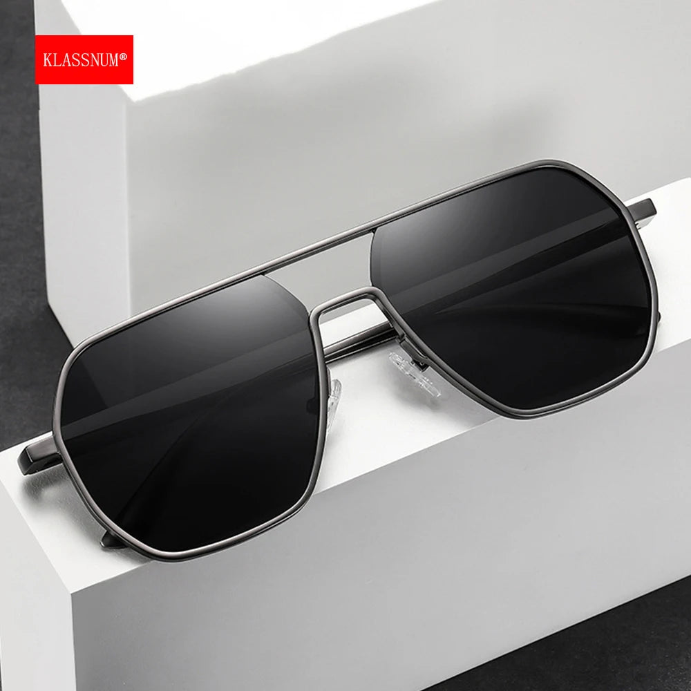 KLASSNUM Men Photochromic Sunglasses Polarized Cycling Driving Climbing Outdoor Sun Glasses Chameleon Anti-glare Eyepiece 2025