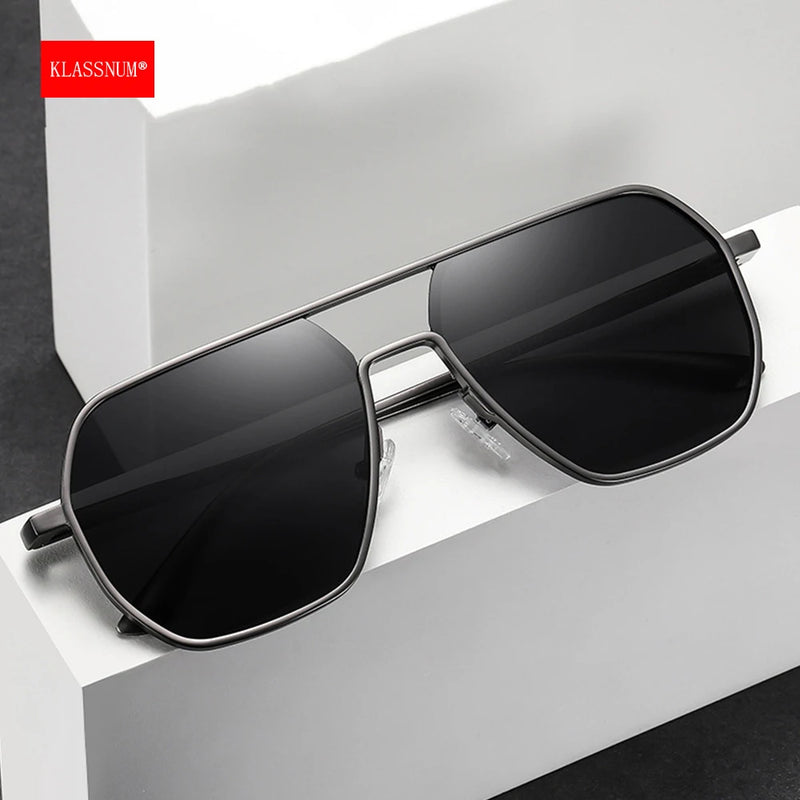 KLASSNUM Men Photochromic Sunglasses Polarized Cycling Driving Climbing Outdoor Sun Glasses Chameleon Anti-glare Eyepiece 2025