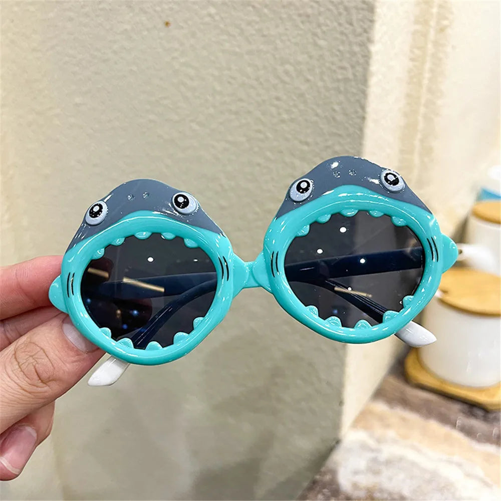 Cartoon Shark Shape Children Sunglasses UV Protection Glasses Children's Photo Props Kids Party Birthday Party Accessory Eyewear