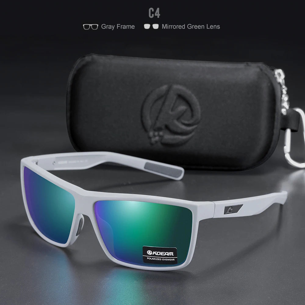 2025 KDEAM Brand Scratch Resistance Sunglasses for Men Polarized  UV400 Protection Sun Glasses Integral Spring Hinges