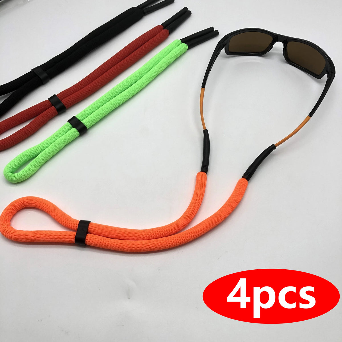 4pcs Floating Sports Glasses Strap Holder Anti Slip Glasses Cord Rope Adjustable Outdoor Water Eyeglasses Women Chain Retainer