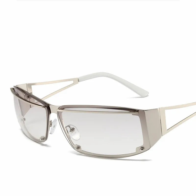 Y2k Retangle Sunglasses Women Men Brand Designer Gradient Goggle Sun Glasses Steampunk Glasses Shades Eyewear Mirror Eyeglasses