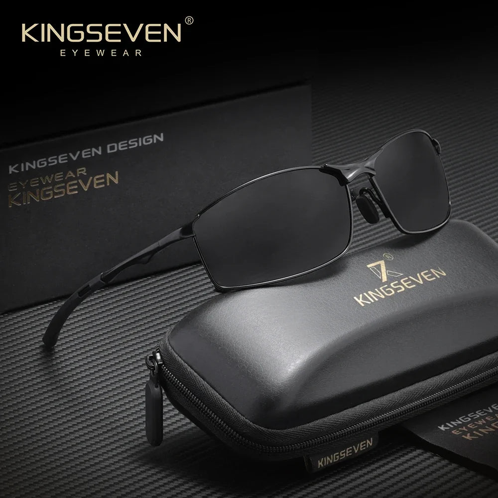 KINGSEVEN Polarized Rectangular Frame Cycling Sunglasses For Men /Women Outdoor Sport Driving Eyewear
