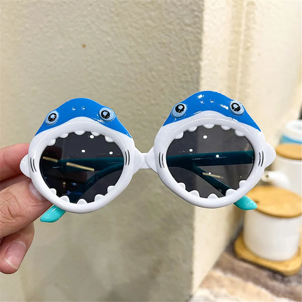 Cartoon Shark Shape Children Sunglasses UV Protection Glasses Children's Photo Props Kids Party Birthday Party Accessory Eyewear