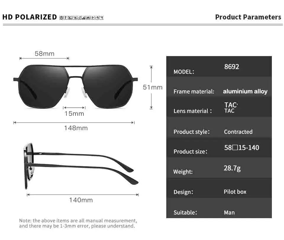 KLASSNUM Men Photochromic Sunglasses Polarized Cycling Driving Climbing Outdoor Sun Glasses Chameleon Anti-glare Eyepiece 2025