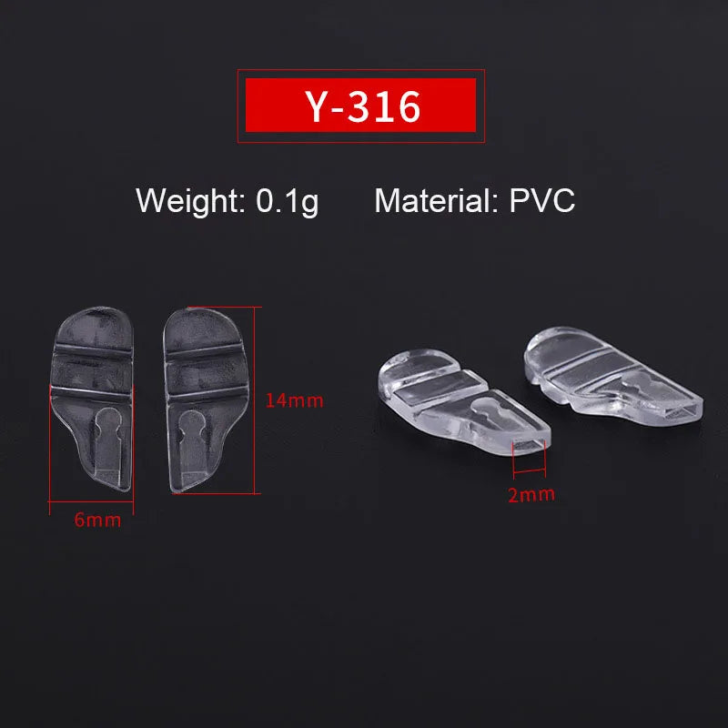 10pairs Silicone PVC Glasses Eyeglasses Nose Pads Optical Frame Repair Accessory Part Push In Insert Type