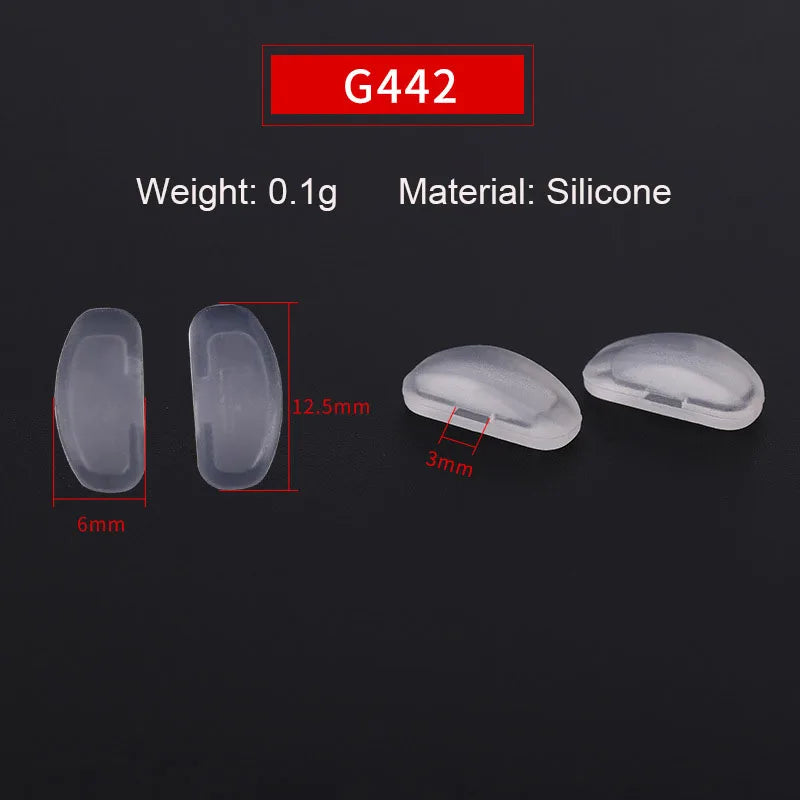 10pairs Silicone PVC Glasses Eyeglasses Nose Pads Optical Frame Repair Accessory Part Push In Insert Type