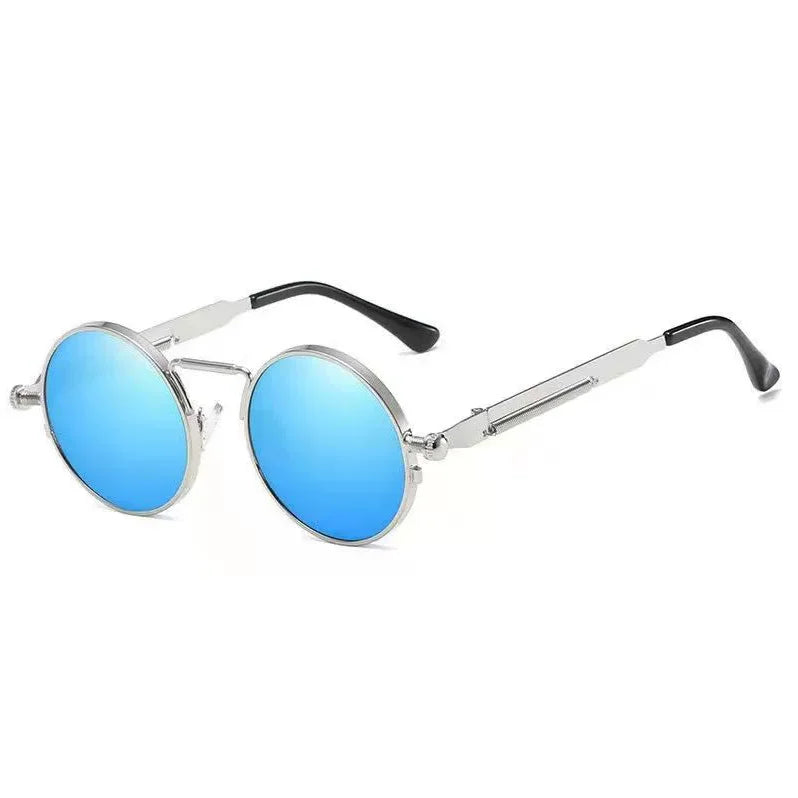 Classic Round Frame Sunglasses For Men Large Face Dedicated Driving High Grade Cool Stylish UV400 Strong Light Protection