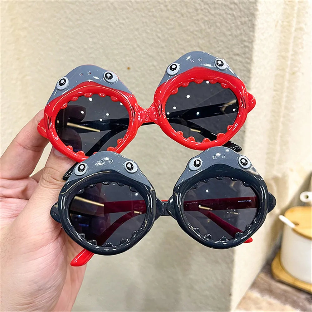 Cartoon Shark Shape Children Sunglasses UV Protection Glasses Children's Photo Props Kids Party Birthday Party Accessory Eyewear