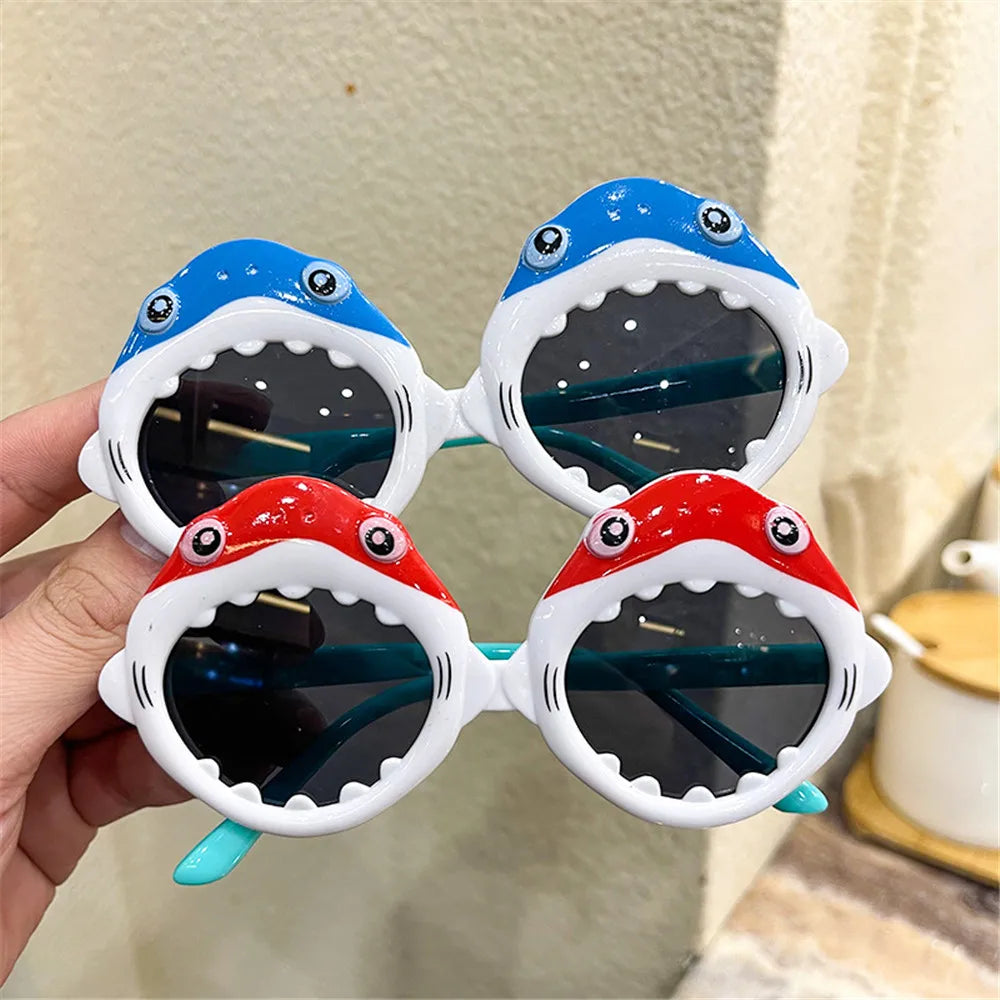 Cartoon Shark Shape Children Sunglasses UV Protection Glasses Children's Photo Props Kids Party Birthday Party Accessory Eyewear