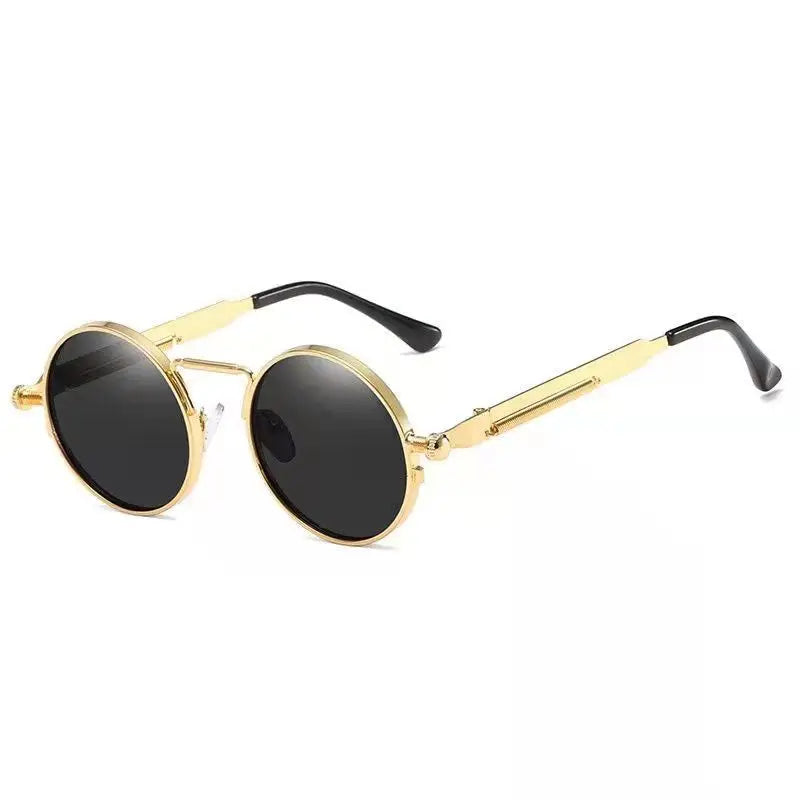 Classic Round Frame Sunglasses For Men Large Face Dedicated Driving High Grade Cool Stylish UV400 Strong Light Protection
