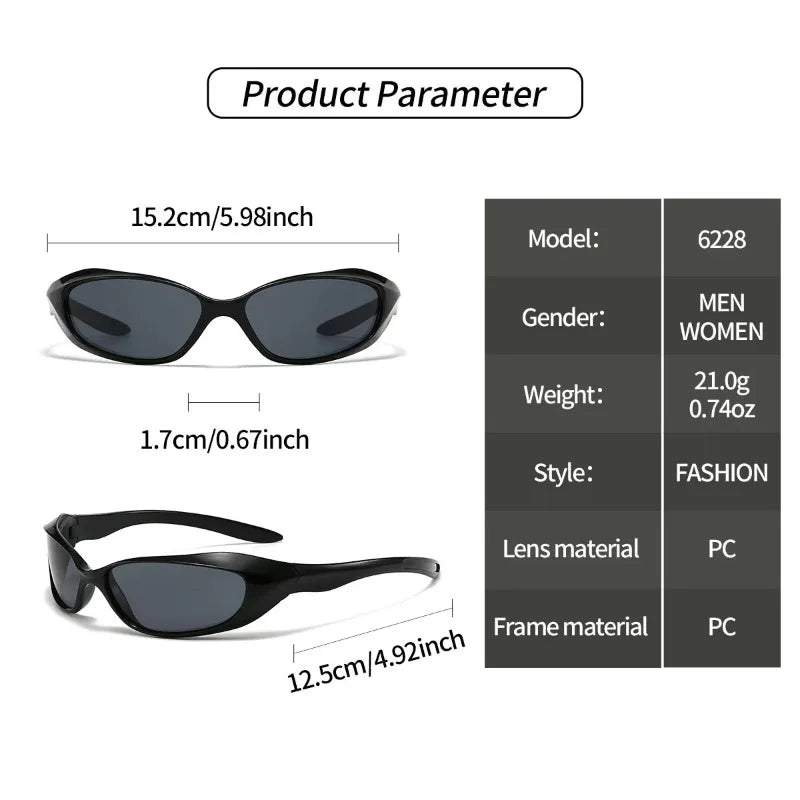 Sports Sunglasses UV400 Anti-Glare Full Frame Outdoor Cycling Fishing Glasses with Sturdy Construction Women Men