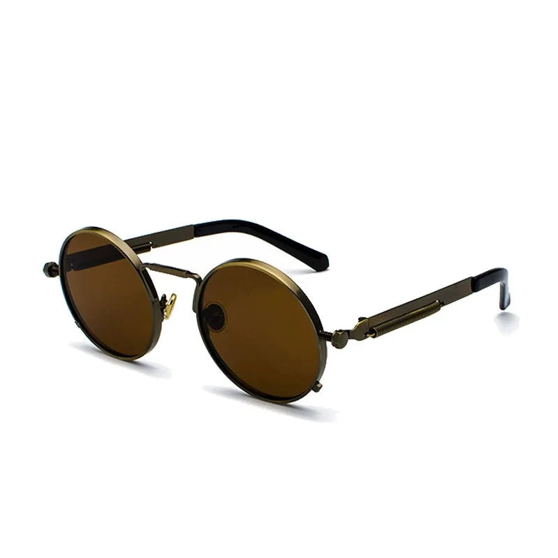 Classic Round Frame Sunglasses For Men Large Face Dedicated Driving High Grade Cool Stylish UV400 Strong Light Protection