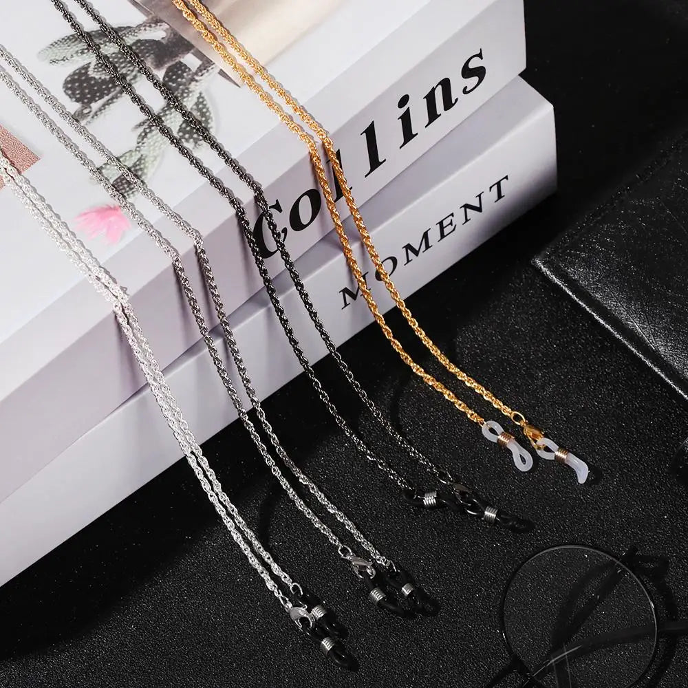 Metal Glasses Chain Non-slip Vintage Eyeglass Chains Reading Glasses Holder Fashion Necklace Strap Rope Sunglasses Chain