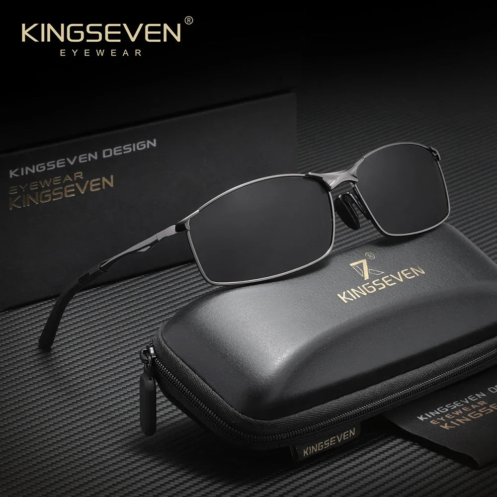 KINGSEVEN Polarized Rectangular Frame Cycling Sunglasses For Men /Women Outdoor Sport Driving Eyewear