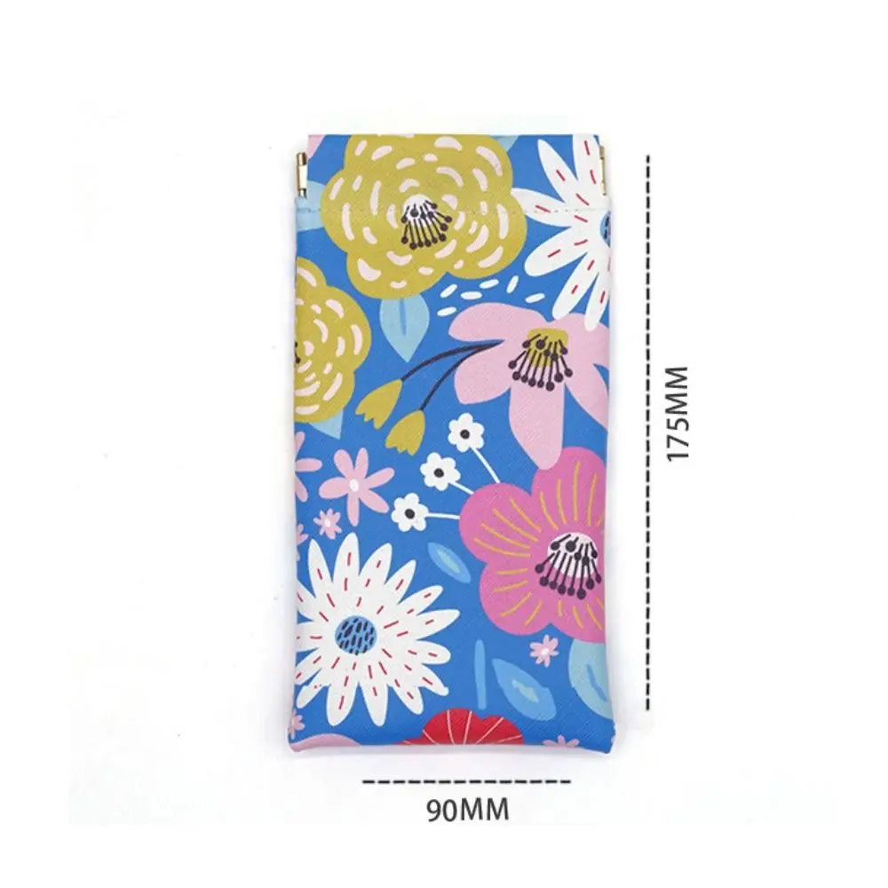 Fresh Style Sun Glasses Case Automatic Closing Soft Shell Eyewear Storage Bag PU Leather Waterproof Sunglasses Protective Cover