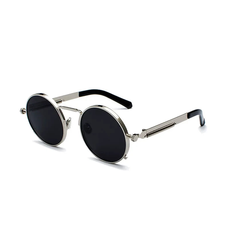 Classic Round Frame Sunglasses For Men Large Face Dedicated Driving High Grade Cool Stylish UV400 Strong Light Protection