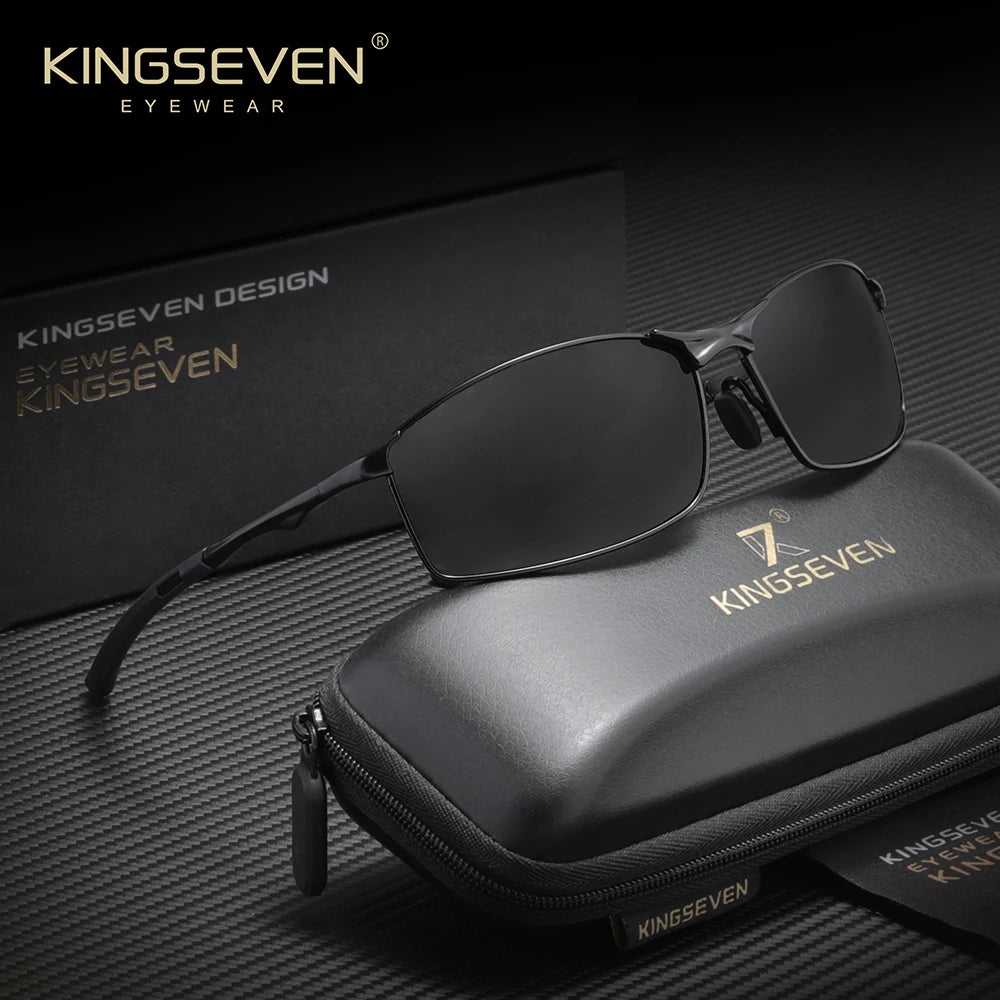 KINGSEVEN Polarized Rectangular Frame Cycling Sunglasses For Men /Women Outdoor Sport Driving Eyewear