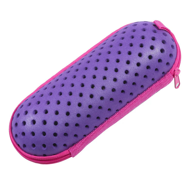 EVA Swimming Goggles Storage Box with Clip &amp Drain Holes Goggles Protective Case Breathable for Men Women Kids