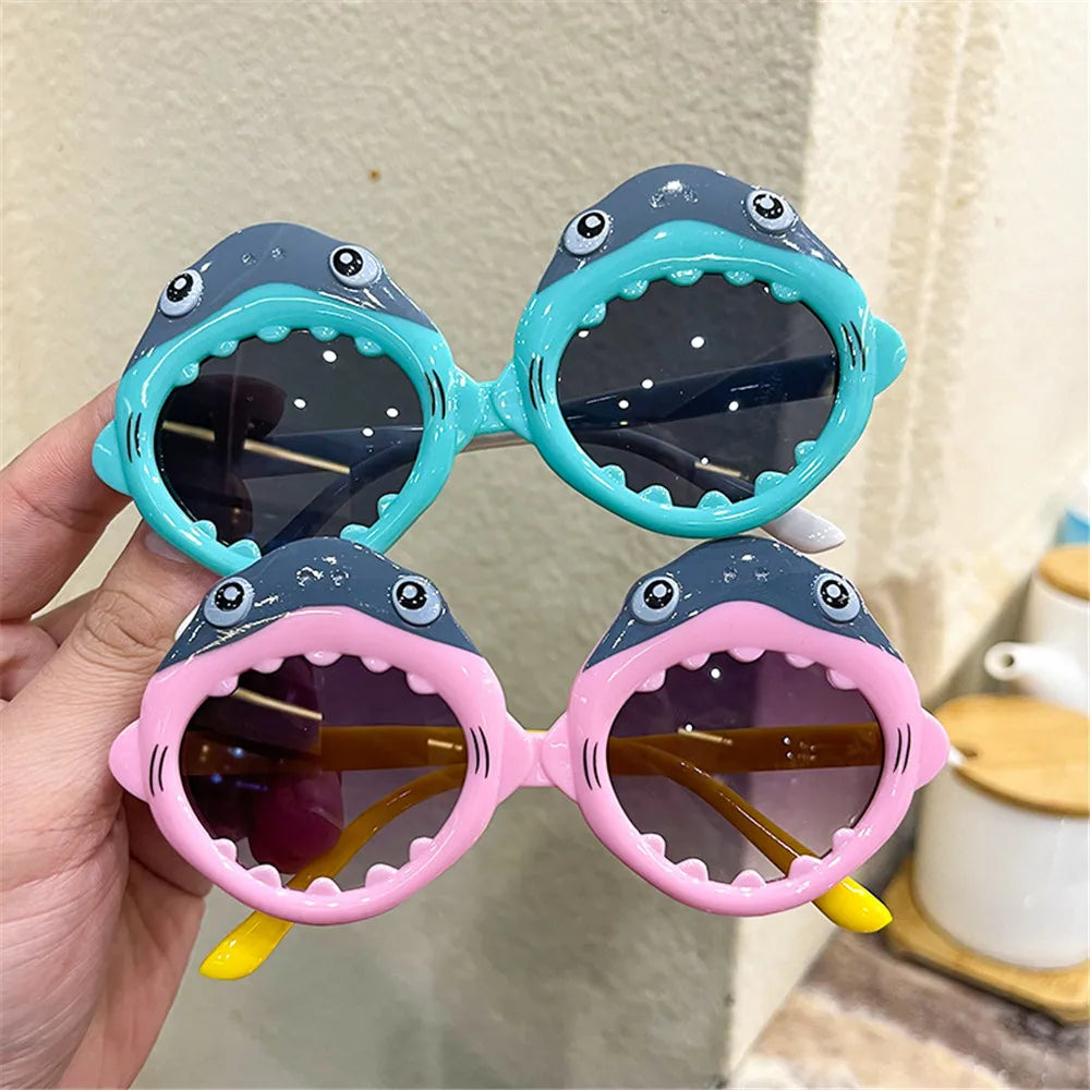 Cartoon Shark Shape Children Sunglasses UV Protection Glasses Children's Photo Props Kids Party Birthday Party Accessory Eyewear