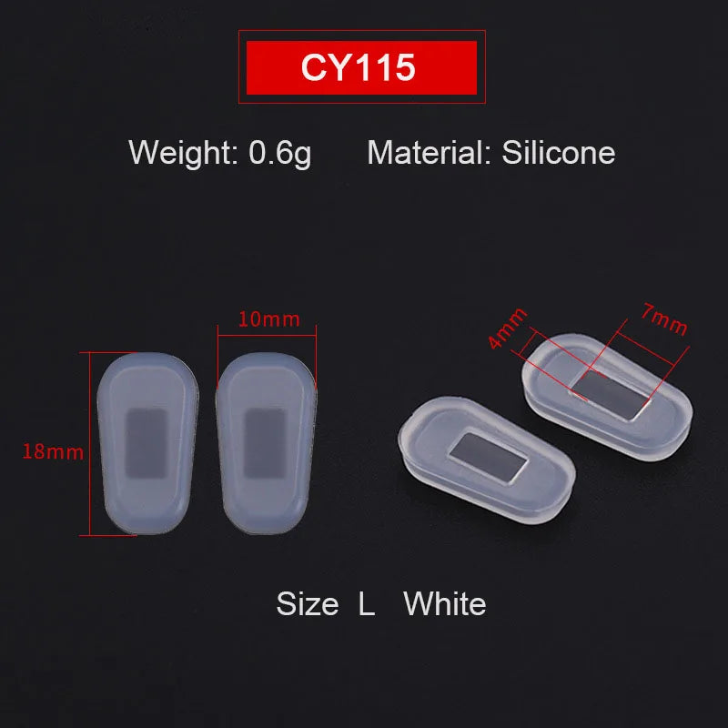 10pairs Silicone PVC Glasses Eyeglasses Nose Pads Optical Frame Repair Accessory Part Push In Insert Type