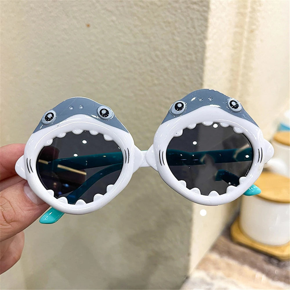 Cartoon Shark Shape Children Sunglasses UV Protection Glasses Children's Photo Props Kids Party Birthday Party Accessory Eyewear