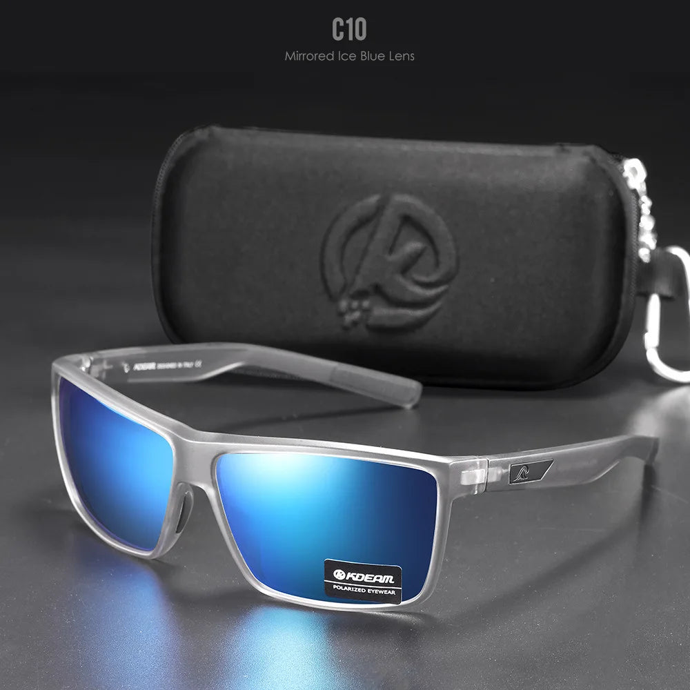 2025 KDEAM Brand Scratch Resistance Sunglasses for Men Polarized  UV400 Protection Sun Glasses Integral Spring Hinges