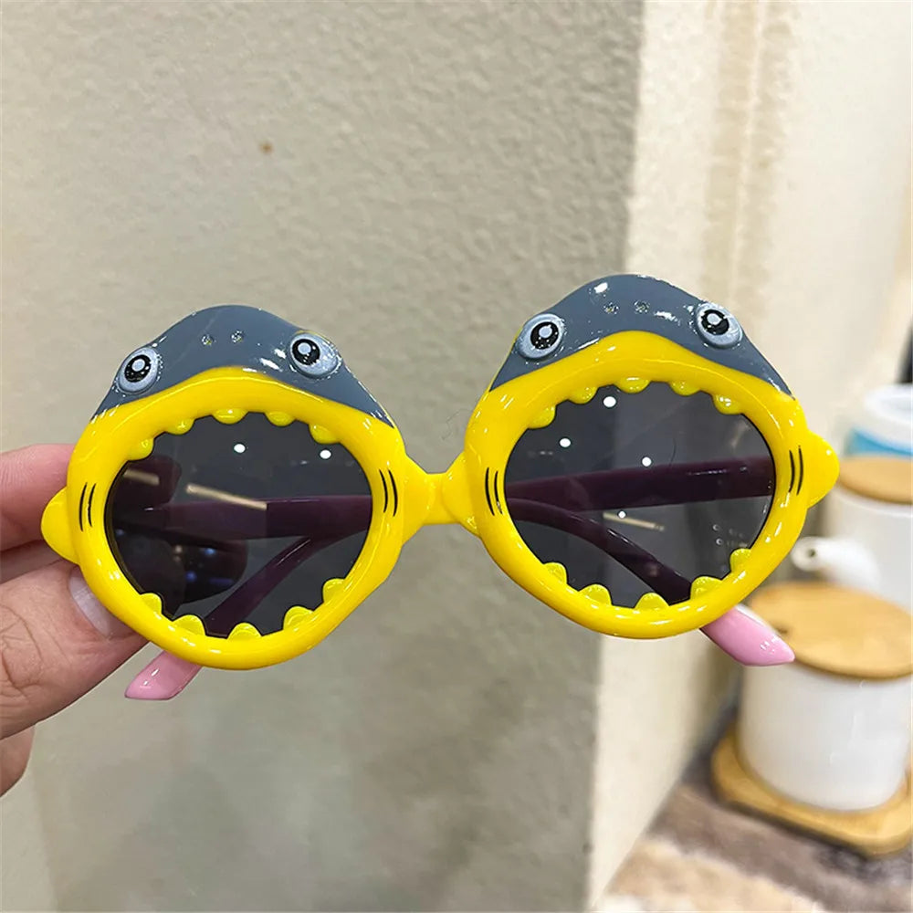 Cartoon Shark Shape Children Sunglasses UV Protection Glasses Children's Photo Props Kids Party Birthday Party Accessory Eyewear