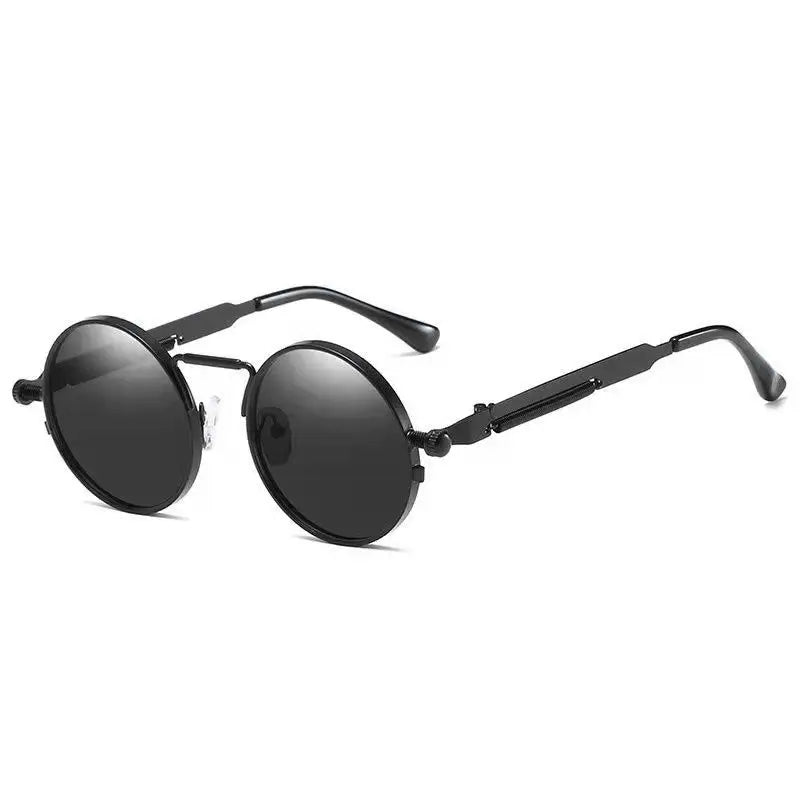 Classic Round Frame Sunglasses For Men Large Face Dedicated Driving High Grade Cool Stylish UV400 Strong Light Protection
