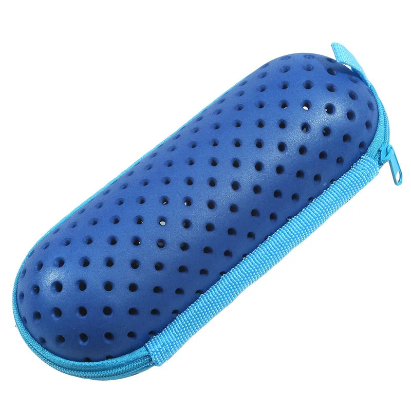 EVA Swimming Goggles Storage Box with Clip &amp Drain Holes Goggles Protective Case Breathable for Men Women Kids