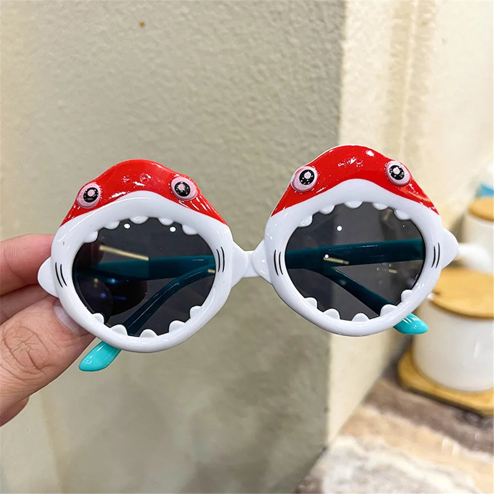 Cartoon Shark Shape Children Sunglasses UV Protection Glasses Children's Photo Props Kids Party Birthday Party Accessory Eyewear