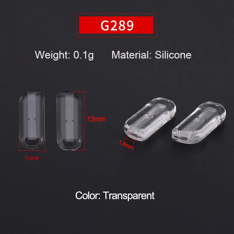 10pairs Silicone PVC Glasses Eyeglasses Nose Pads Optical Frame Repair Accessory Part Push In Insert Type