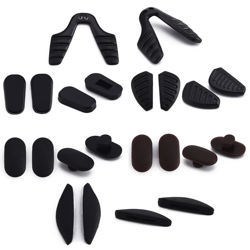 10pairs Silicone PVC Glasses Eyeglasses Nose Pads Optical Frame Repair Accessory Part Push In Insert Type