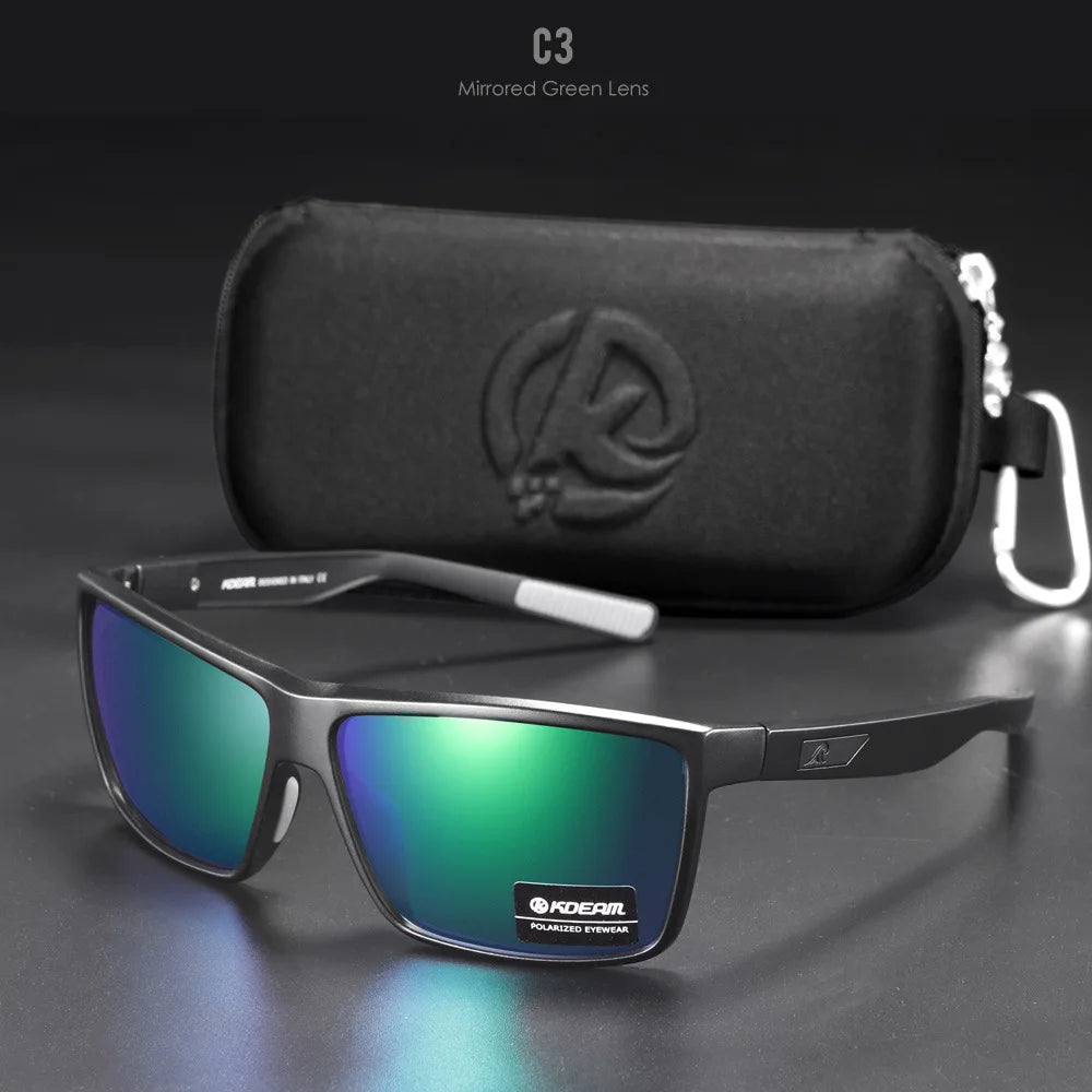 2025 KDEAM Brand Scratch Resistance Sunglasses for Men Polarized  UV400 Protection Sun Glasses Integral Spring Hinges