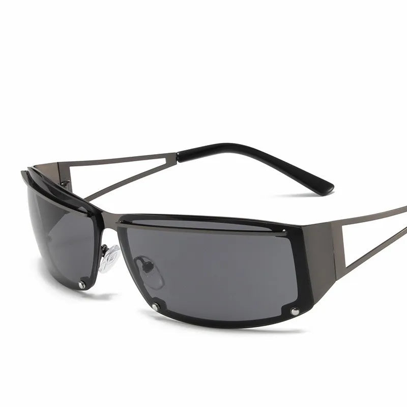 Y2k Retangle Sunglasses Women Men Brand Designer Gradient Goggle Sun Glasses Steampunk Glasses Shades Eyewear Mirror Eyeglasses