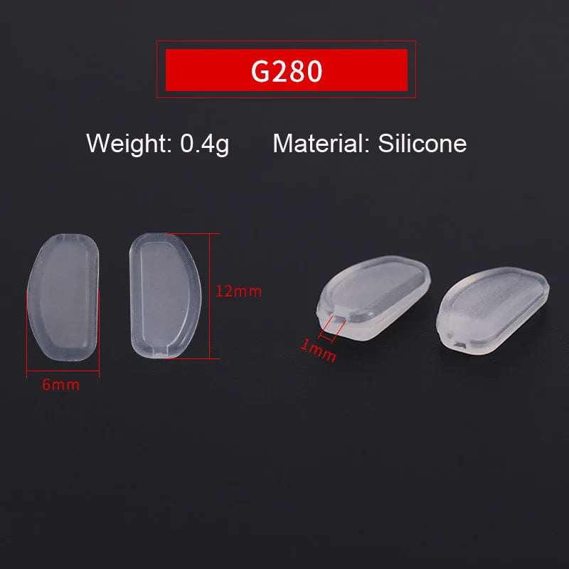 10pairs Silicone PVC Glasses Eyeglasses Nose Pads Optical Frame Repair Accessory Part Push In Insert Type