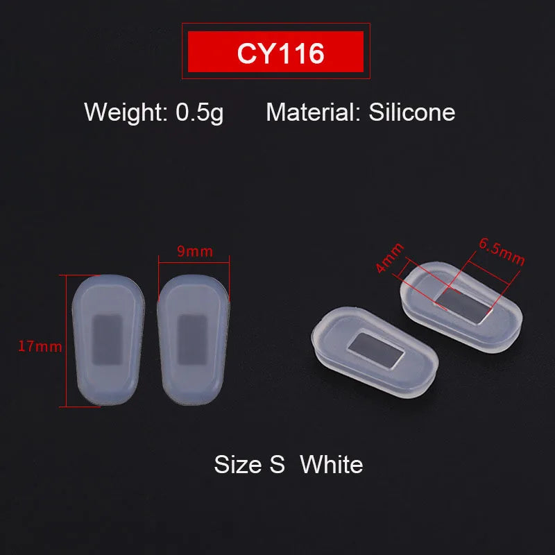 10pairs Silicone PVC Glasses Eyeglasses Nose Pads Optical Frame Repair Accessory Part Push In Insert Type