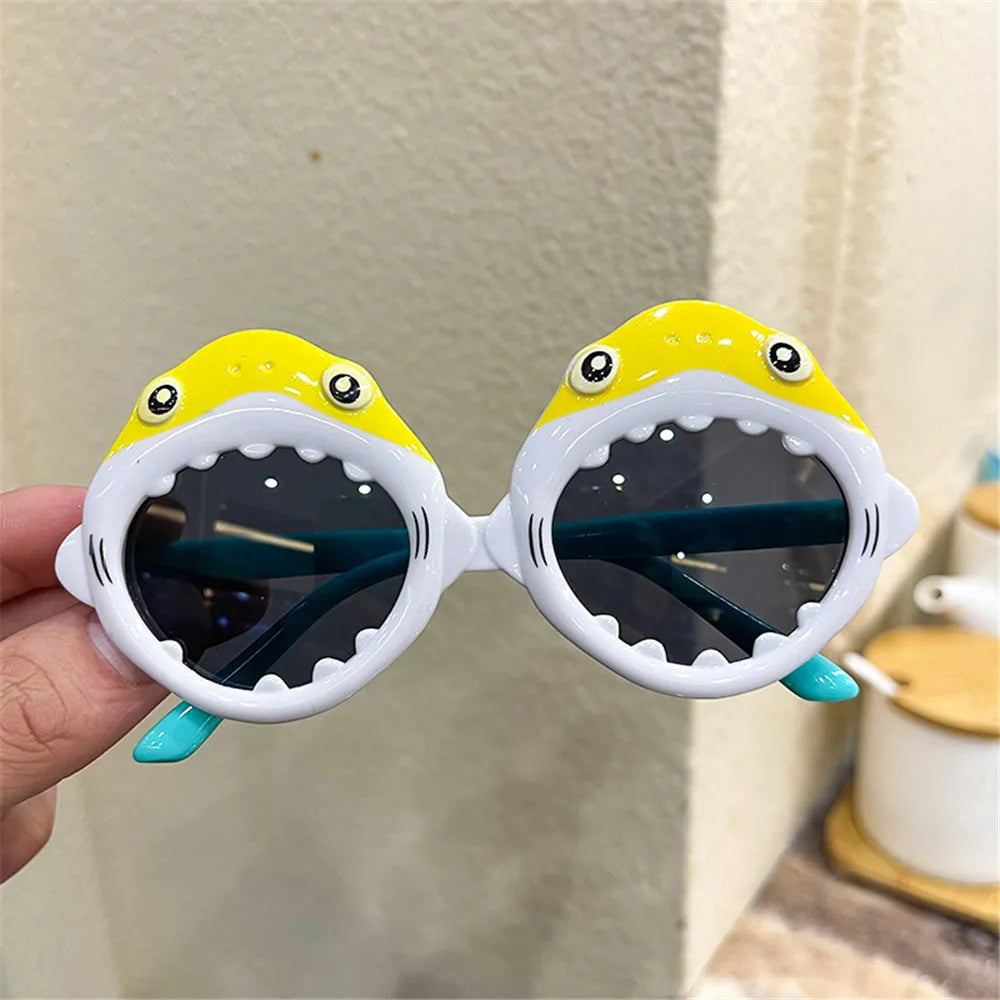 Cartoon Shark Shape Children Sunglasses UV Protection Glasses Children's Photo Props Kids Party Birthday Party Accessory Eyewear
