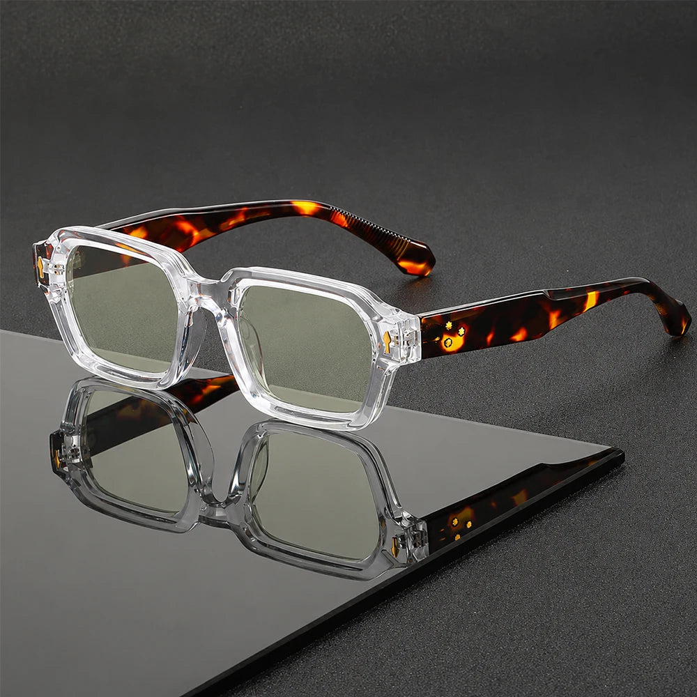 Retro Square Sunglasses Women Men Vintage Small Frame Sun Glasses Luxury Rivet Fashion Streetwear Eyewear Unisex Shades
