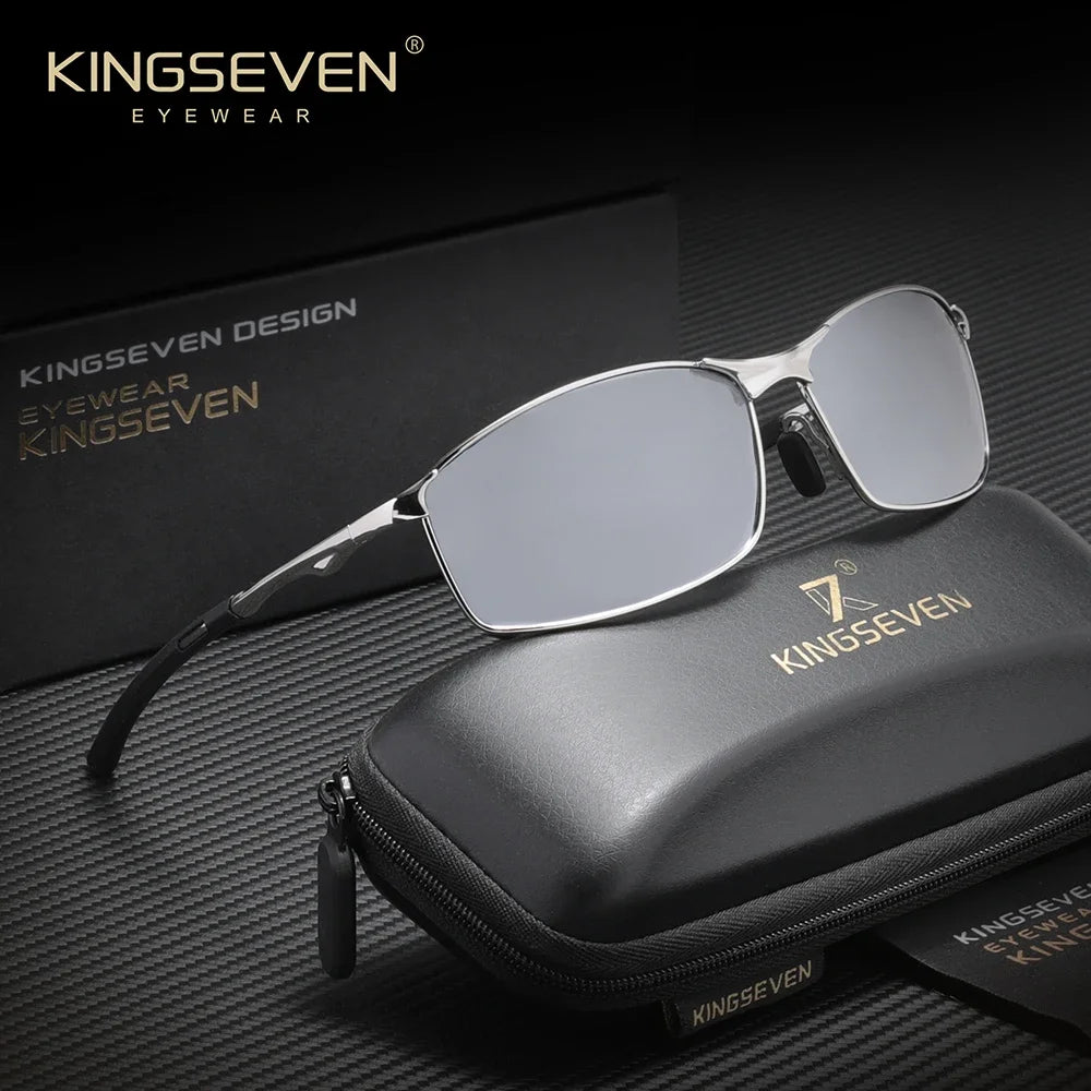 KINGSEVEN Polarized Rectangular Frame Cycling Sunglasses For Men /Women Outdoor Sport Driving Eyewear