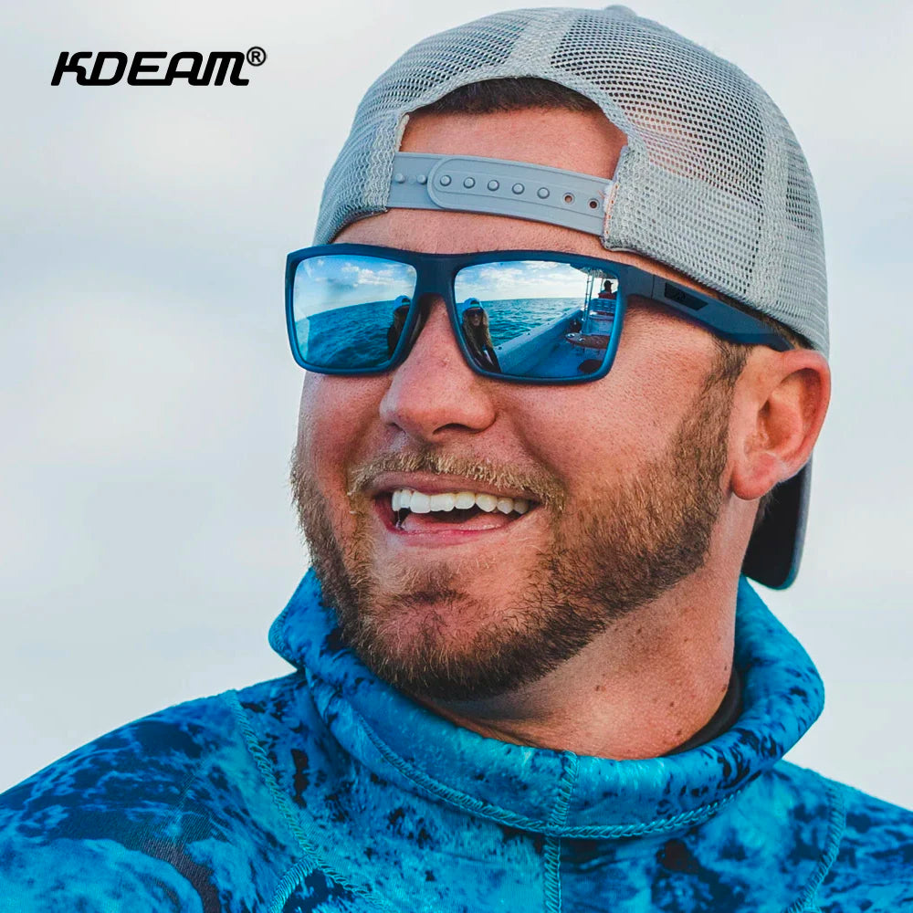 2025 KDEAM Brand Scratch Resistance Sunglasses for Men Polarized  UV400 Protection Sun Glasses Integral Spring Hinges