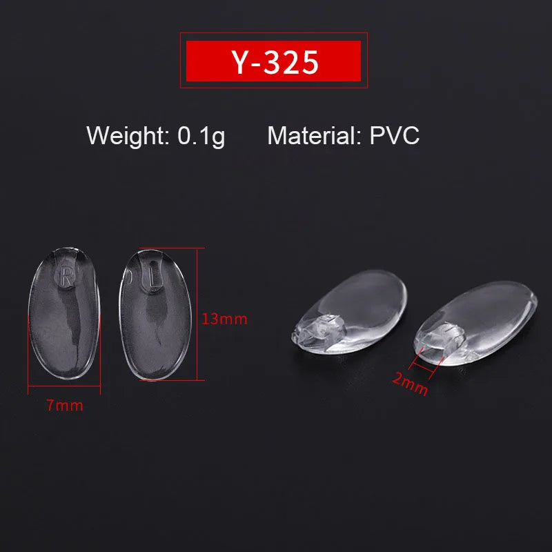10pairs Silicone PVC Glasses Eyeglasses Nose Pads Optical Frame Repair Accessory Part Push In Insert Type