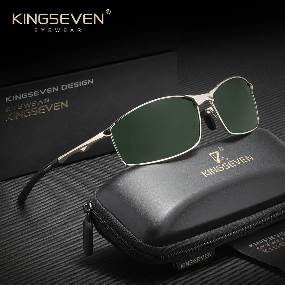 KINGSEVEN Polarized Rectangular Frame Cycling Sunglasses For Men /Women Outdoor Sport Driving Eyewear