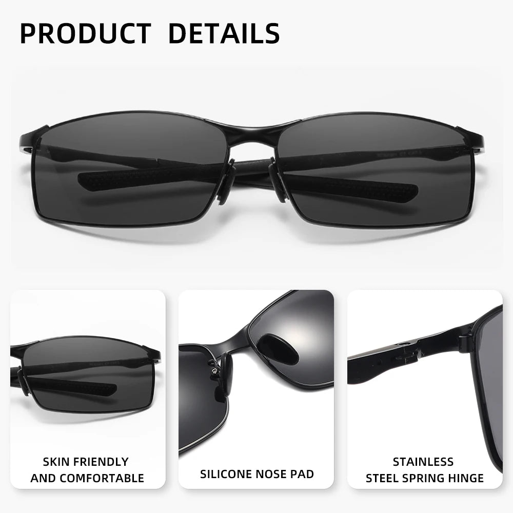 KINGSEVEN Polarized Rectangular Frame Cycling Sunglasses For Men /Women Outdoor Sport Driving Eyewear
